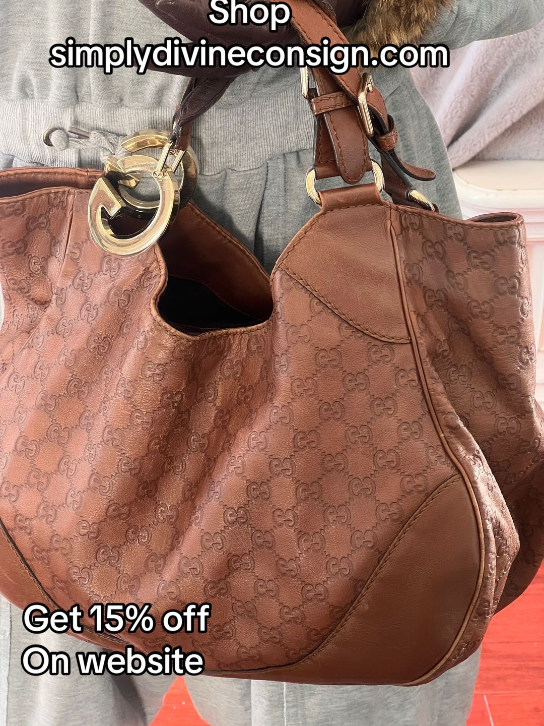 Gucci Charlotte Leather Hobo