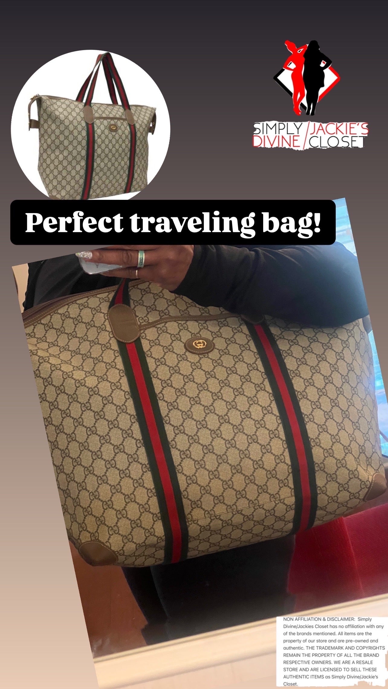 Gucci Vintage Travel Tote