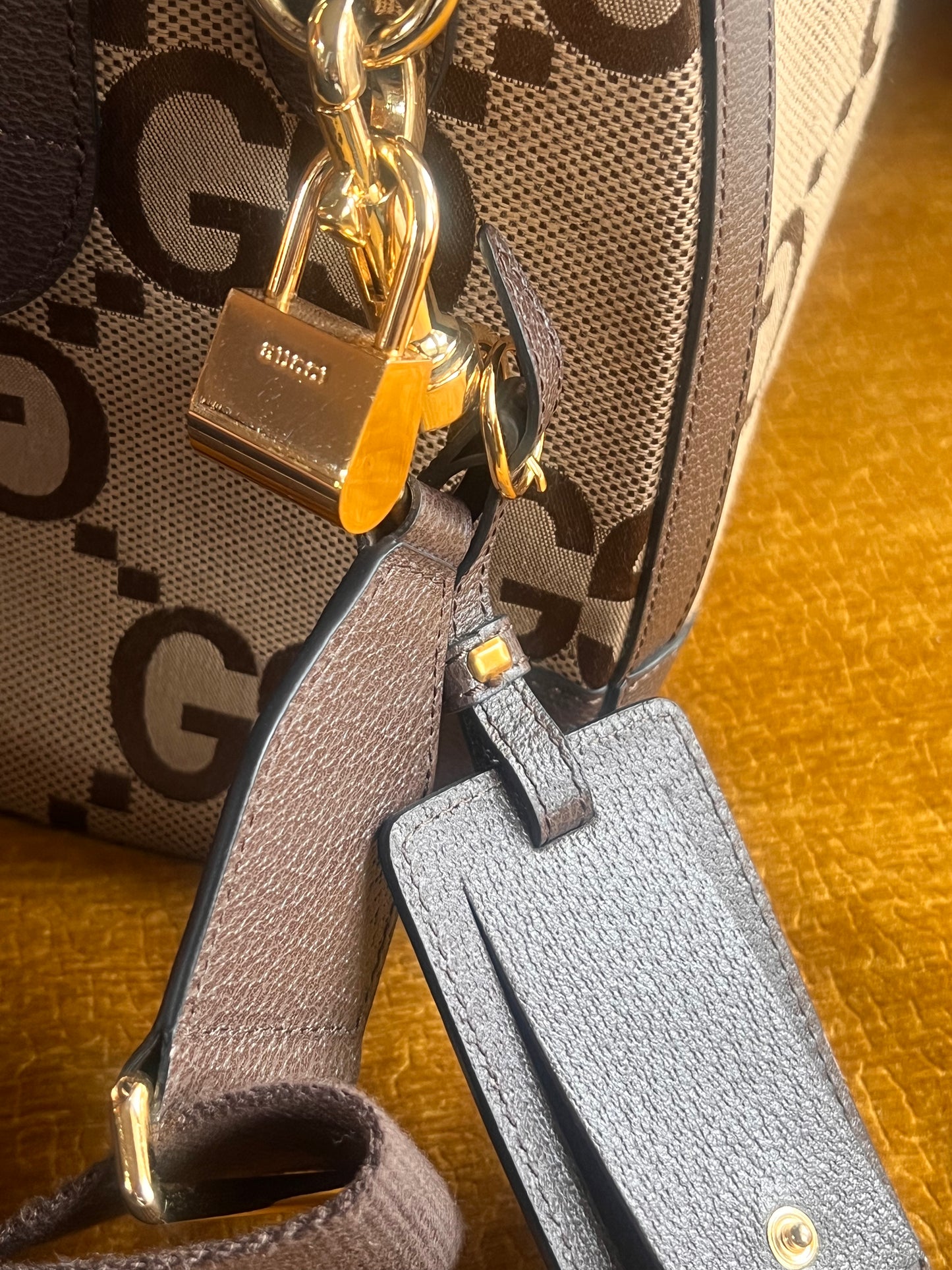 Gucci GG Jumbo Duffle Bag With Strap NEW