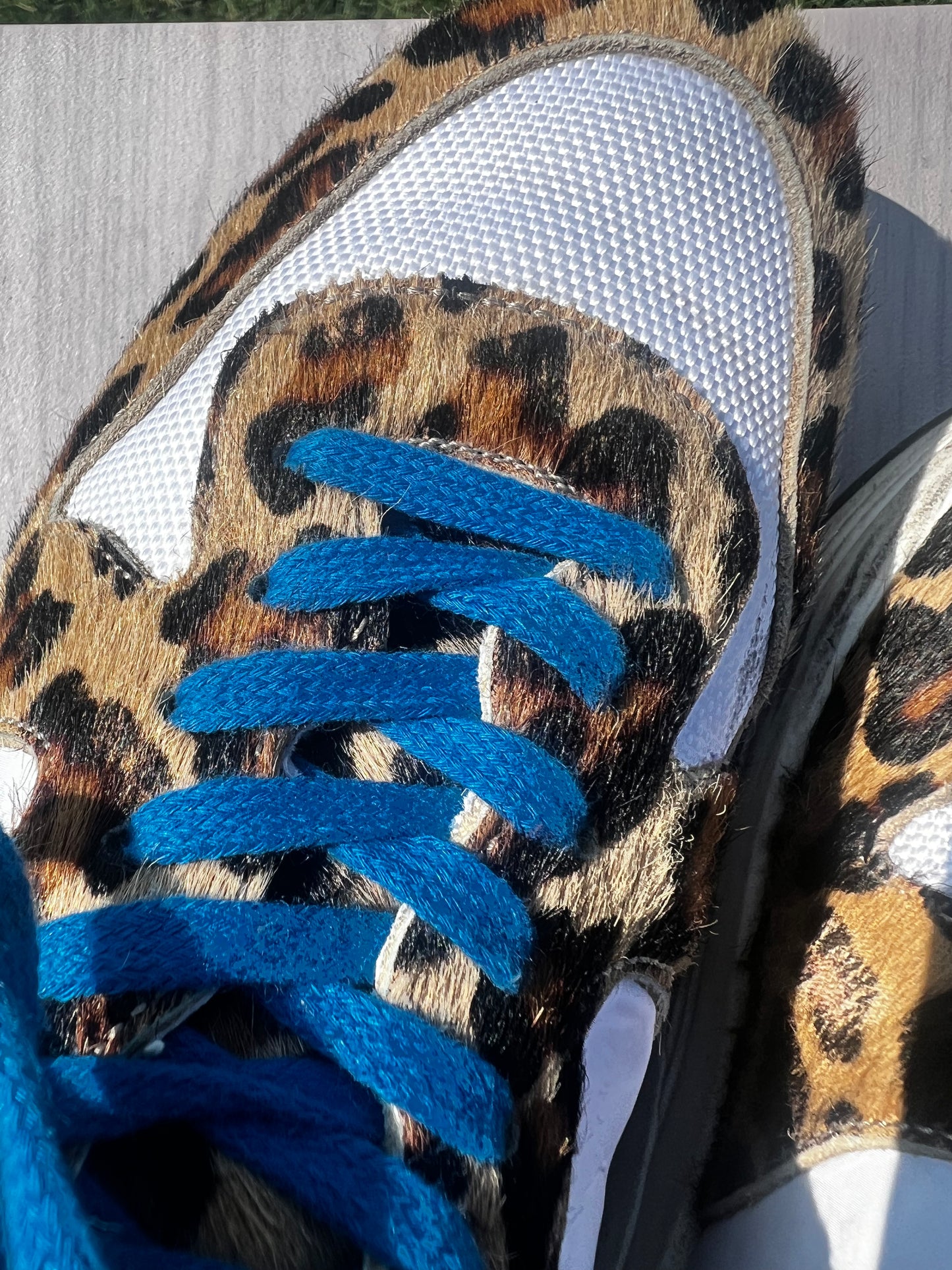 Golden Goose leather/fur trainers