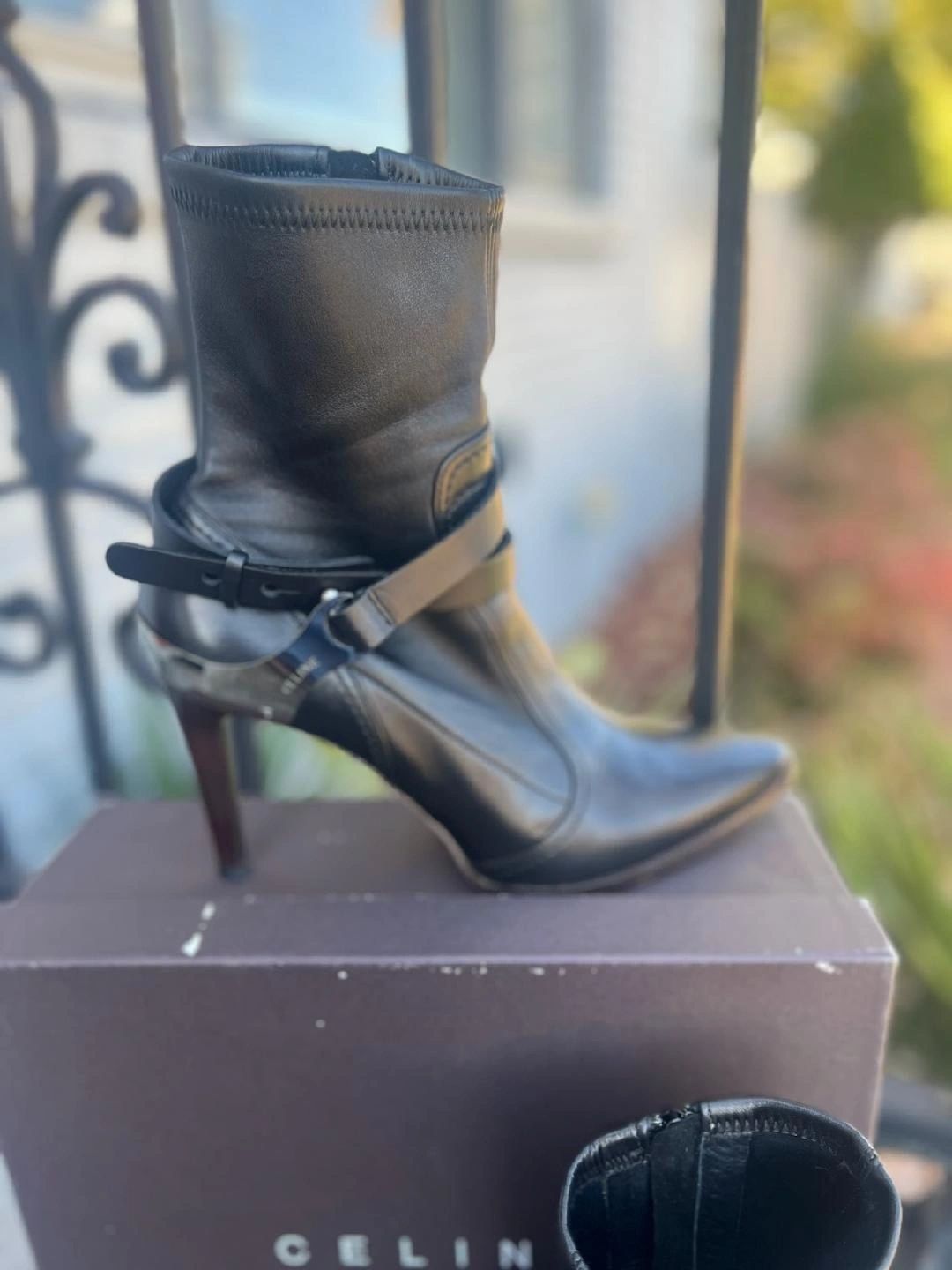 Celine Black Ankle Boot Size 39