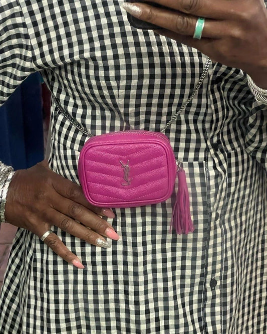 YSL Pink Baby Camera Bag