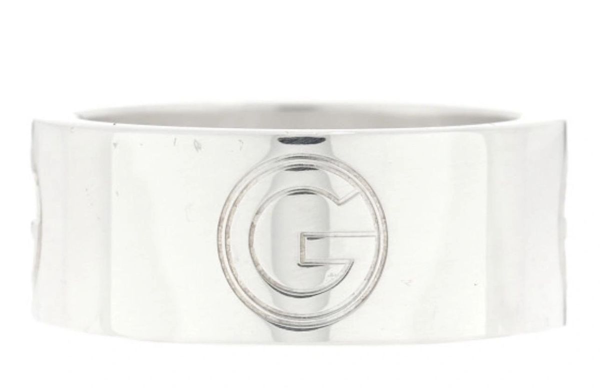 Gucci G Band Cutout Ring NEW With Box Size 6 3/4
