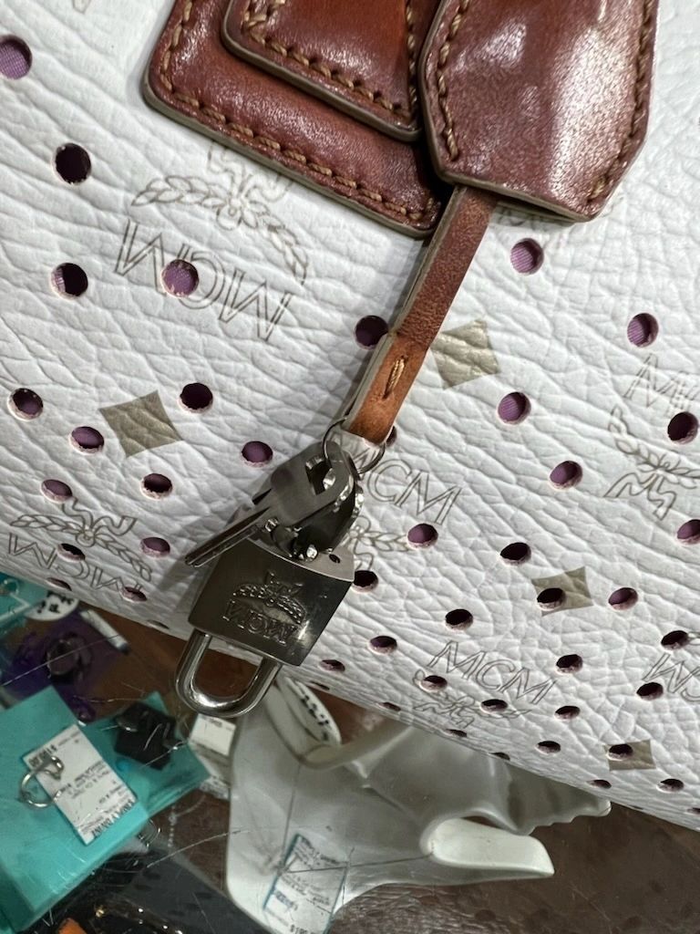 MCM Boston Bag With Lock And Key