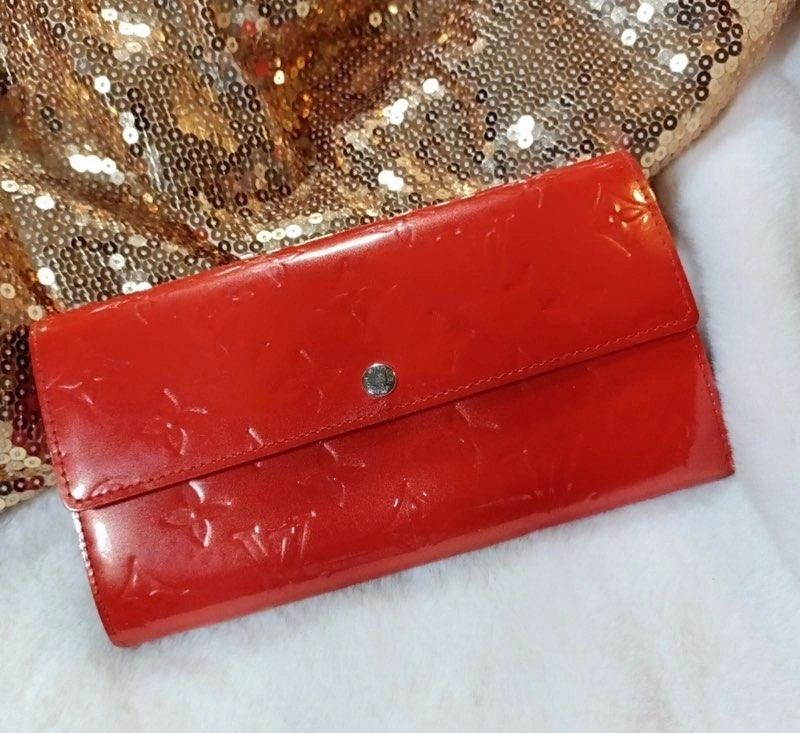 Louis Vuitton Red Vernis Wallet