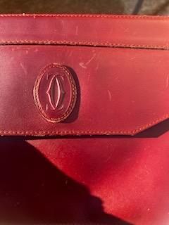 Cartier Beautiful Leather Burgundy Clutch