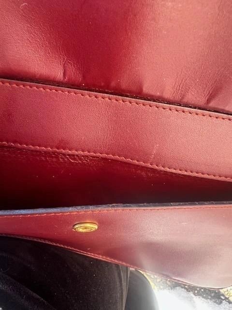 Cartier Beautiful Leather Burgundy Clutch