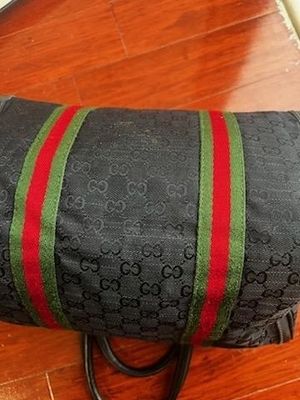 Gucci Vintage Black Sherry Line Boston Bag