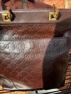Gucci Brown Leather Guccissima