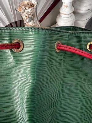 Louis Vuitton Green Red EPI NOE