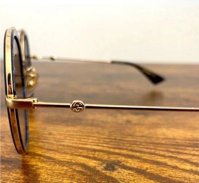 Gucci Round Aviator Sunglasses Navy
