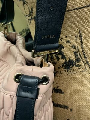 Furla Caos S Drawstring Leather Purse