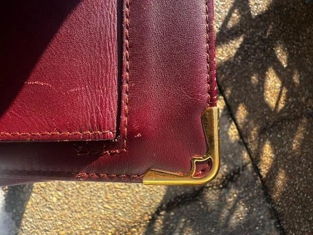 Cartier Beautiful Leather Burgundy Clutch