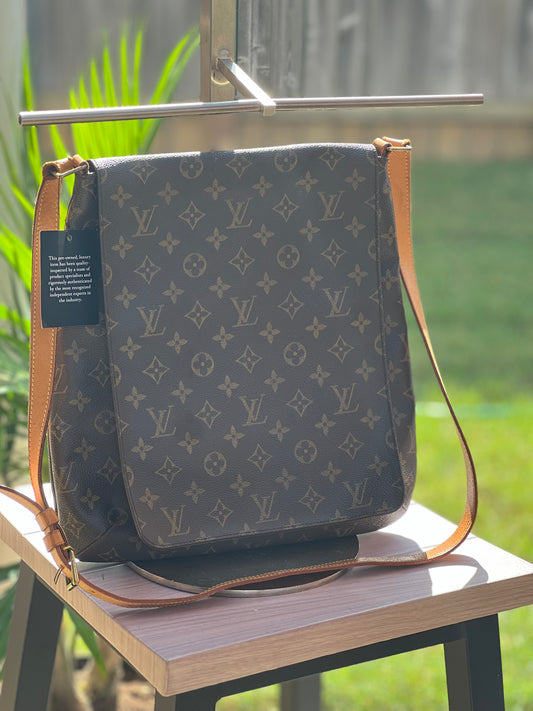 Louis Vuitton Musette Long Canvas Monogram Bag