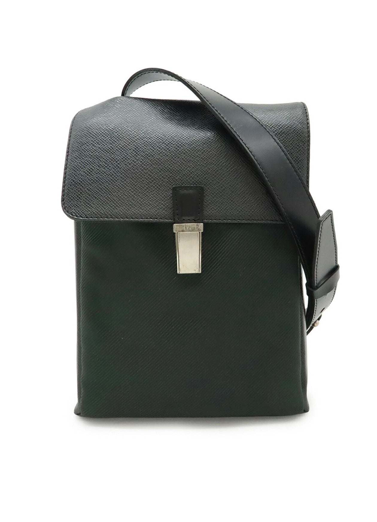 LOUIS VUITTON Taiga Saratov PM Shoulder Bag in Canvas and Leather