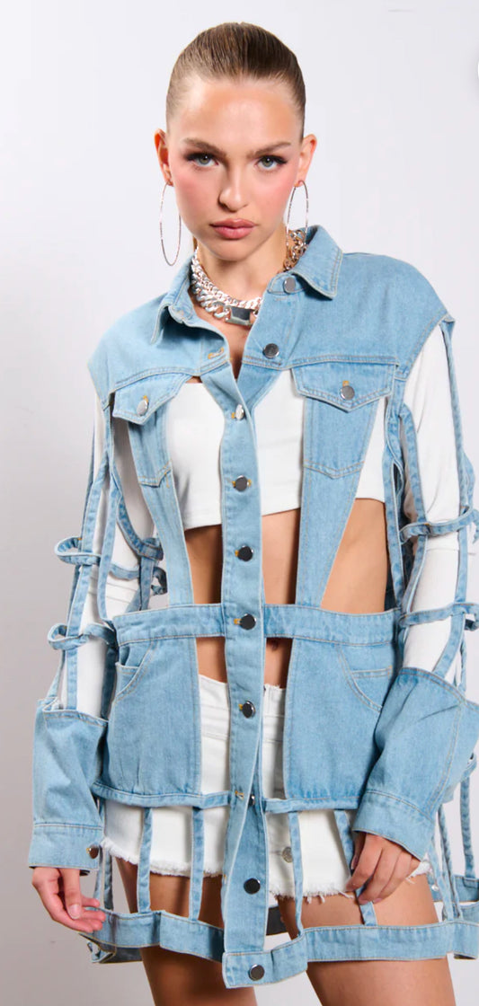 Denim Cut Out Jacket