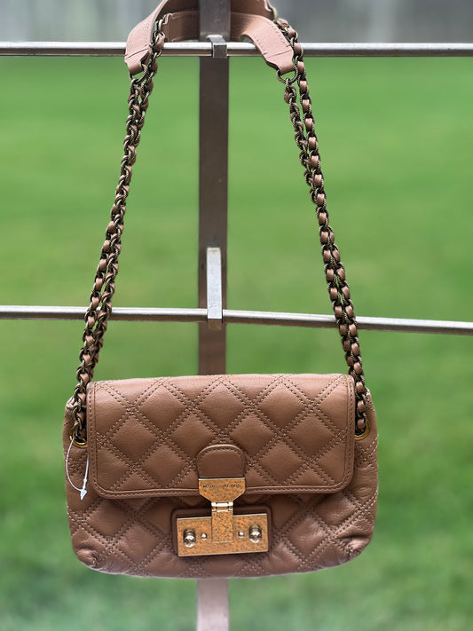 Marc Jacobs Quilted Leather Carmel Color Crossbody