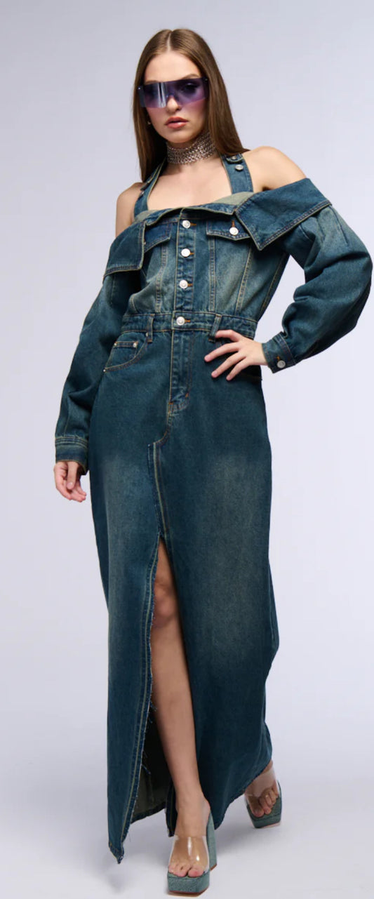 Denim Maxi Dress