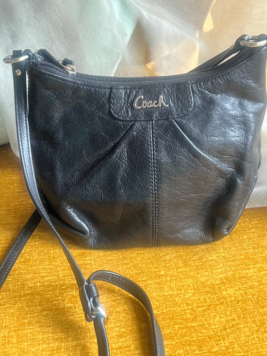 Coach Black Leather Crossbody Bag