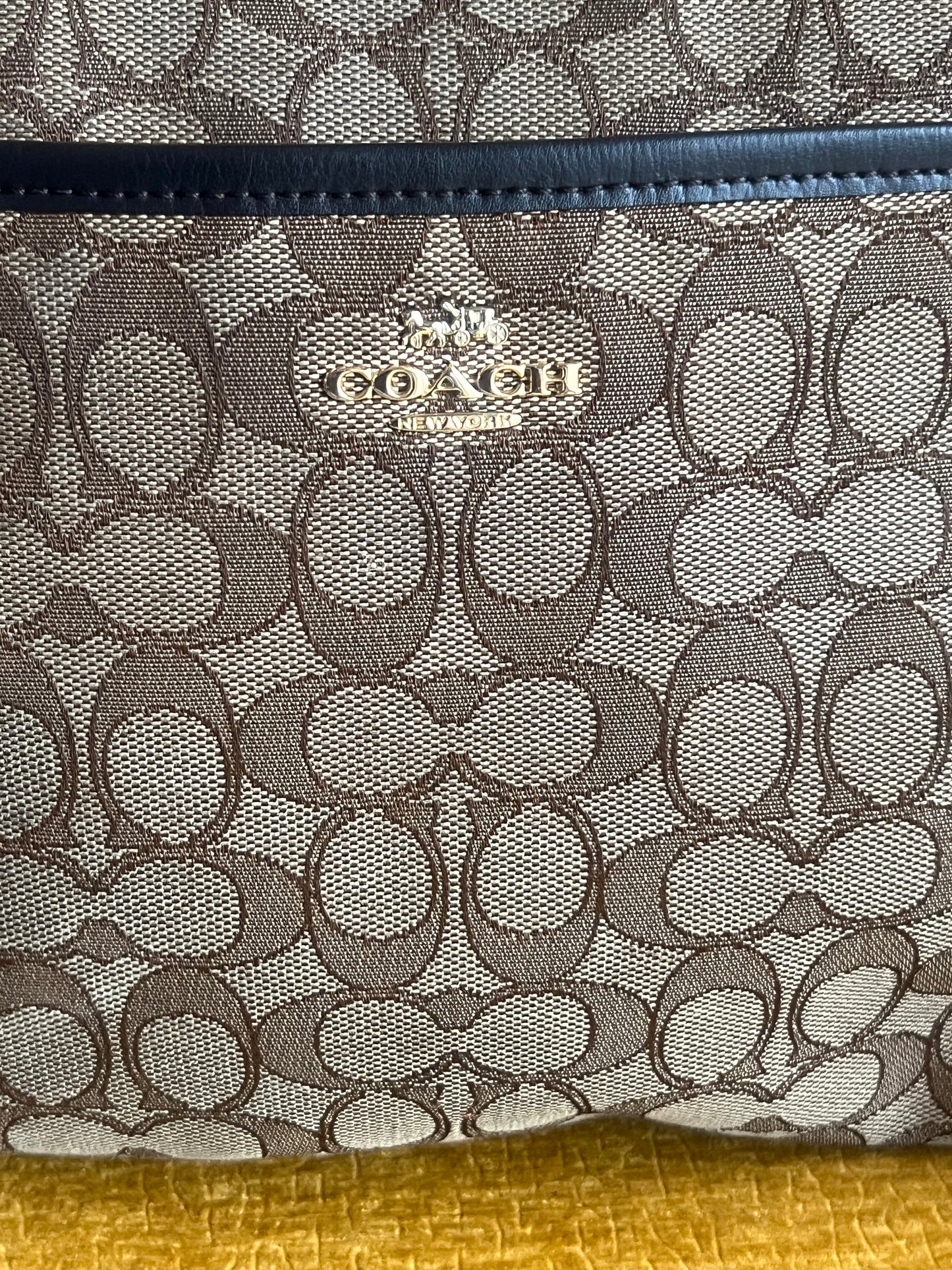 Coach Tan Signature Shoulder Bag