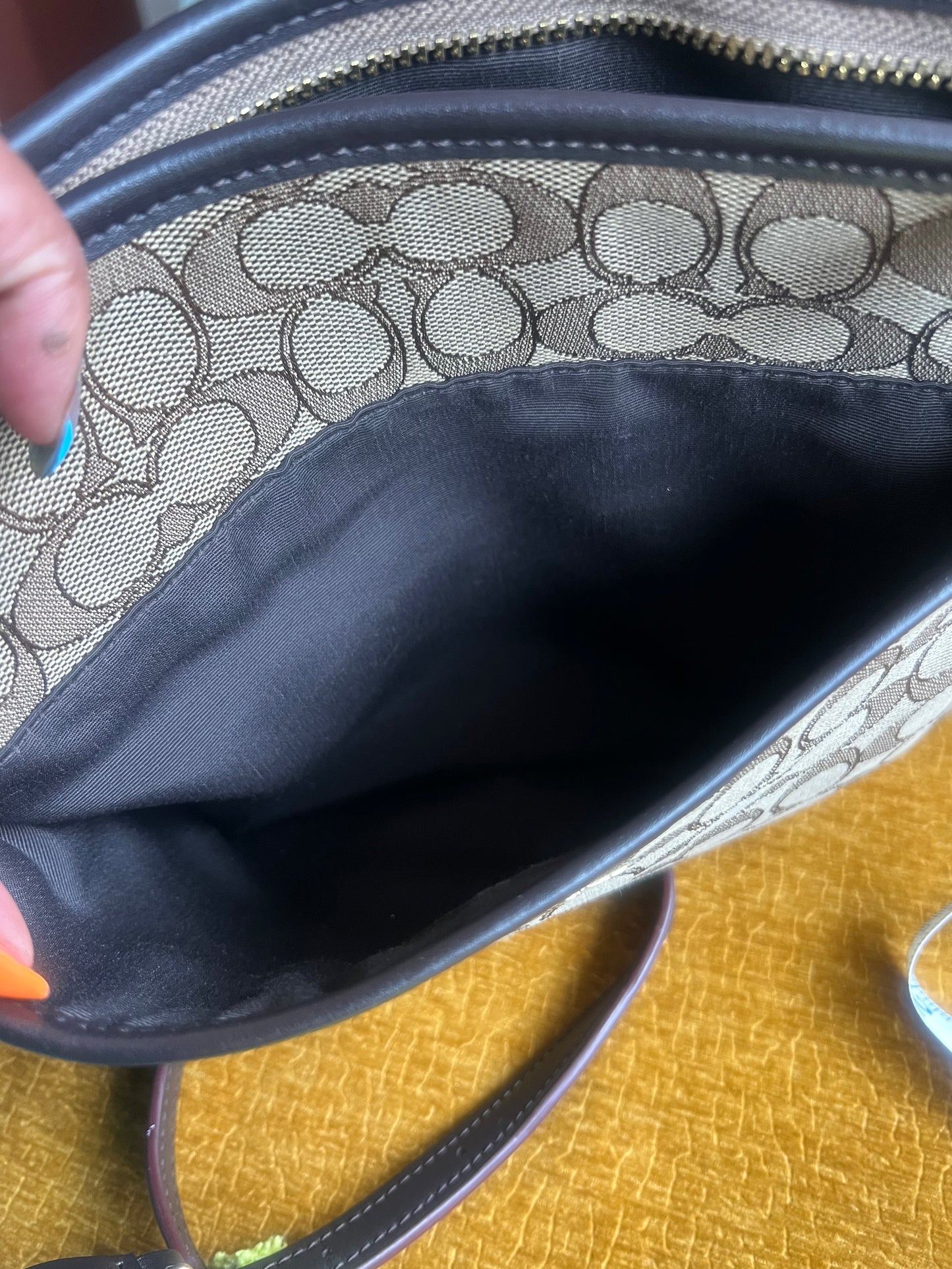 Coach Tan Signature Shoulder Bag