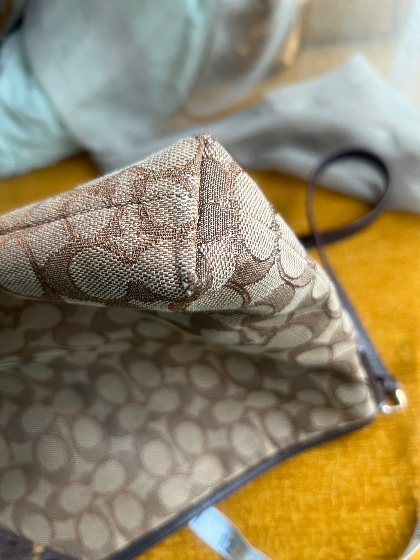Coach Tan Signature Shoulder Bag