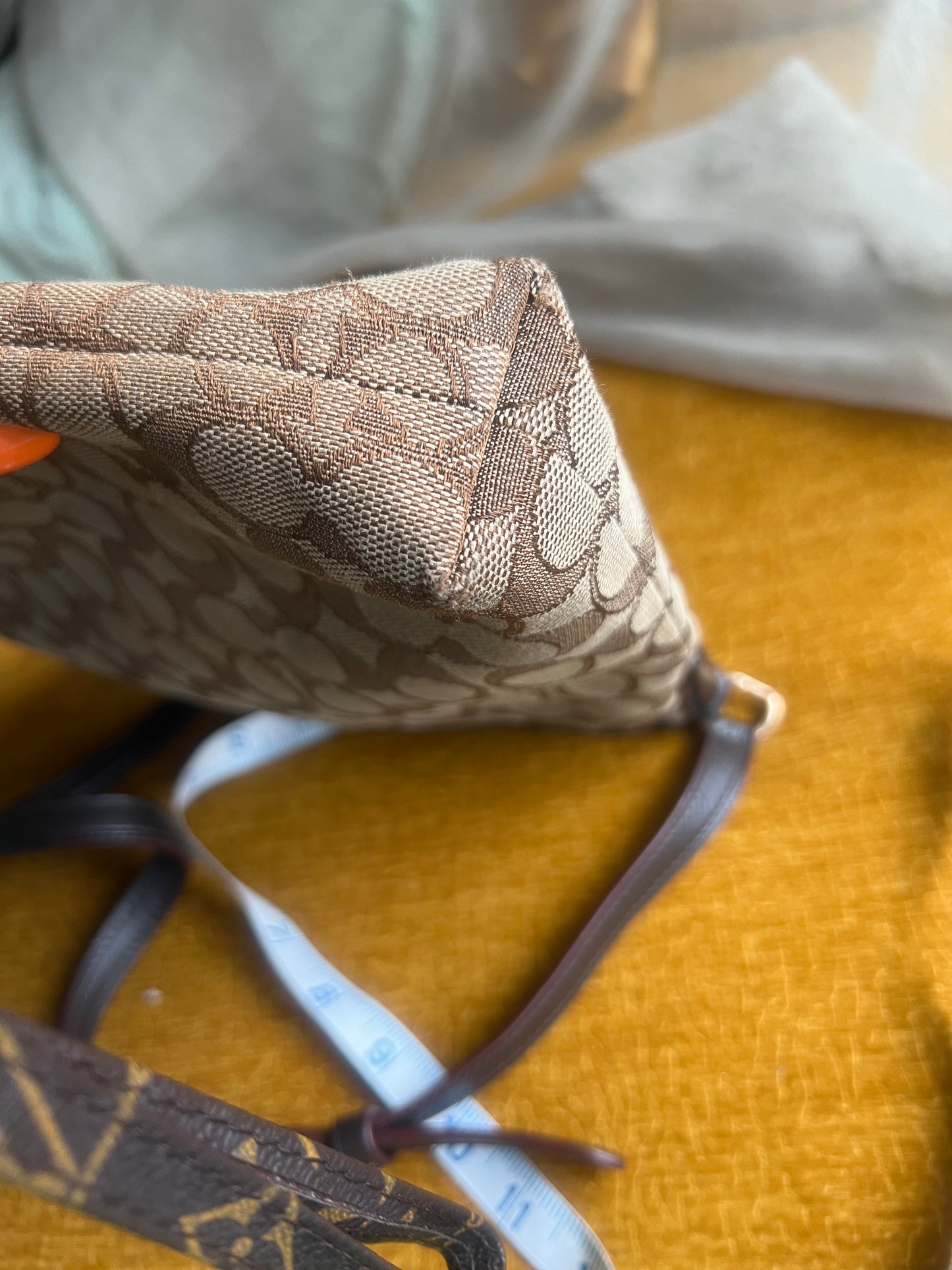 Coach Tan Signature Shoulder Bag
