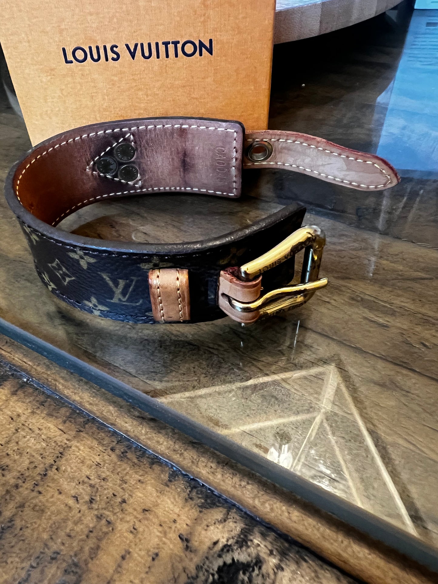 Louis Vuitton leather cuff