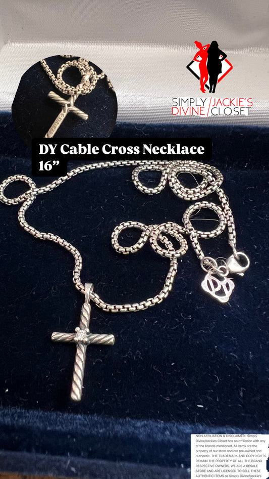 David Yurman Cable Cross Necklace
