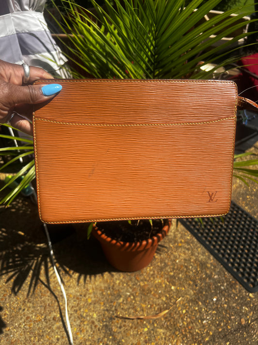 Louis Vuitton Tan EPI Clutch