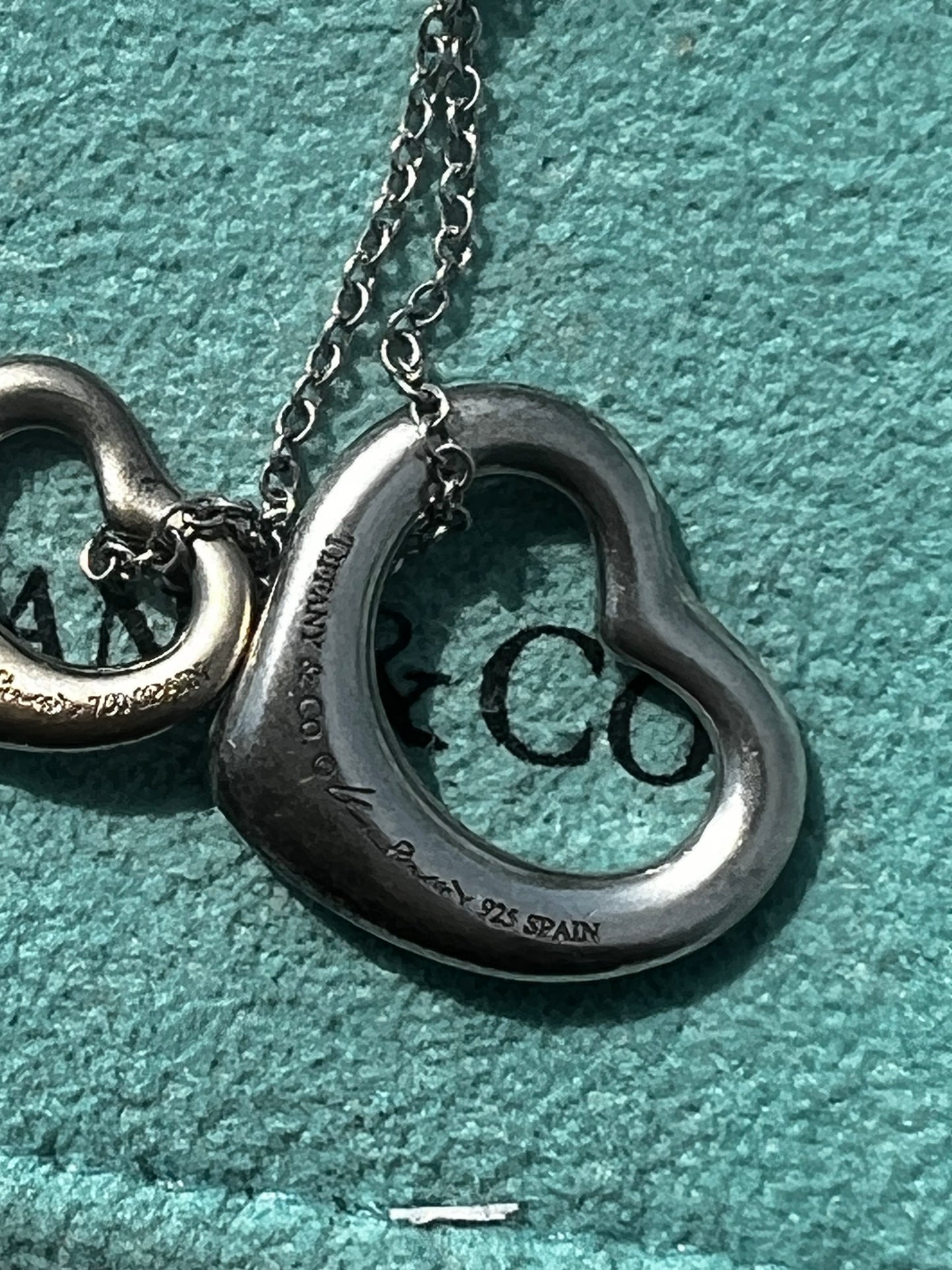 Tiffany & Co double heart necklace