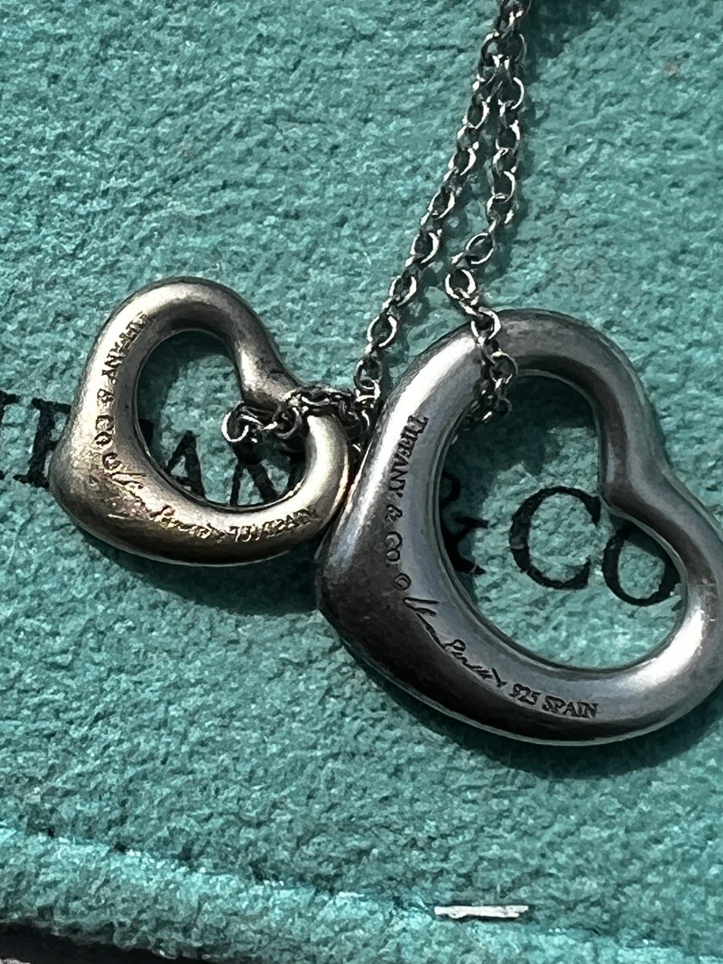 Tiffany & Co double heart necklace