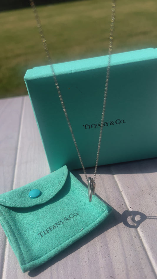 Tiffany & Co double heart necklace