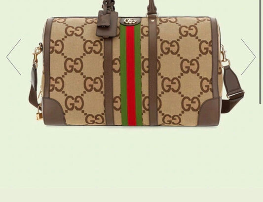 Gucci GG Jumbo Duffle Bag With Strap NEW