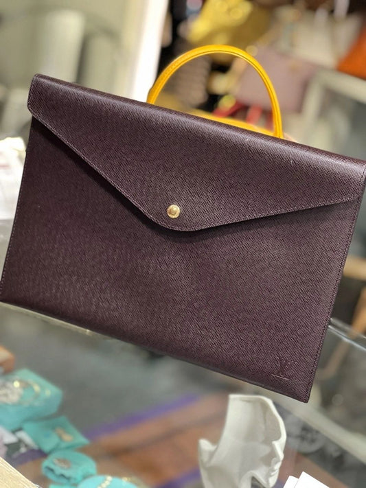 Louis Vuitton Taiga Leather Large Clutch