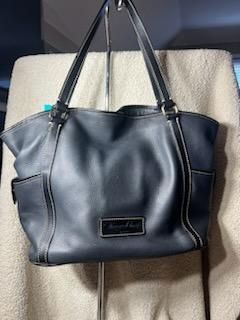 Dooney & Bourke Kristen Large Tote.Slate Gray & Black pink interior