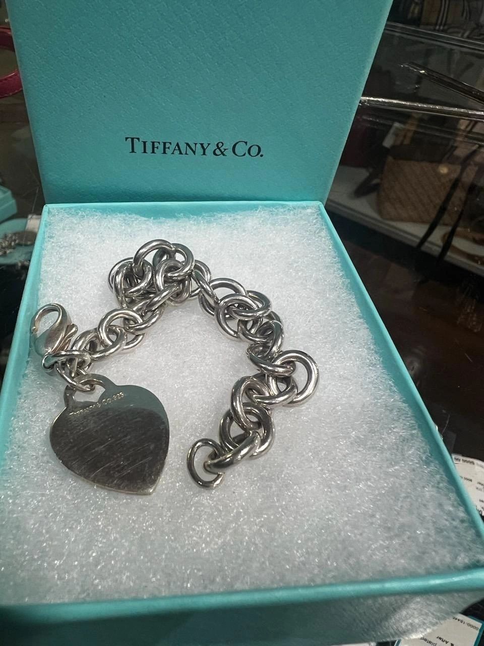 Tiffany and Company Blank Heart 7.5" Bracelet