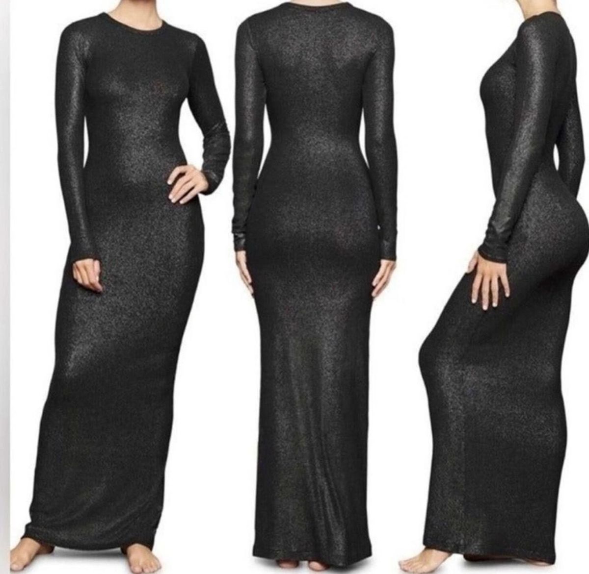 SKIMS Black Shimmer Maxi Size Medium