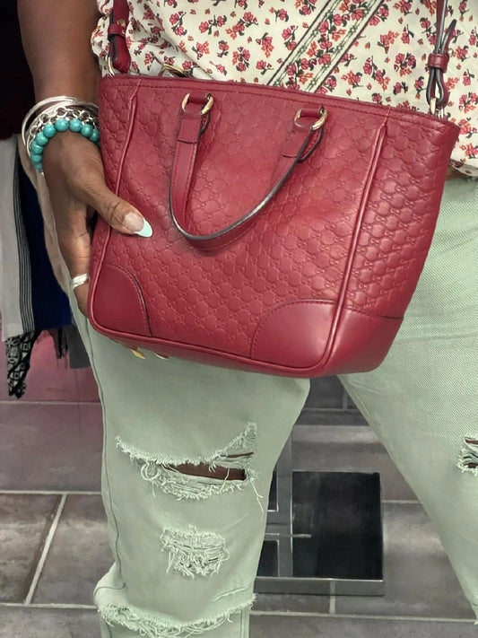 Gucci Mircoguccissima Dark Red Crossbody