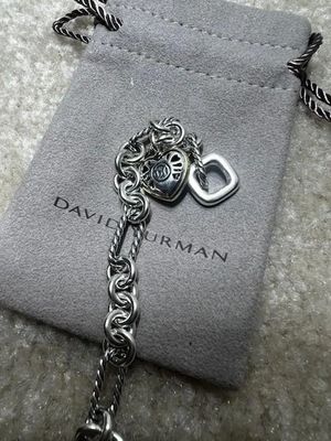 David Yurman Cable Heart Figaro Link Bracelet Pre owned